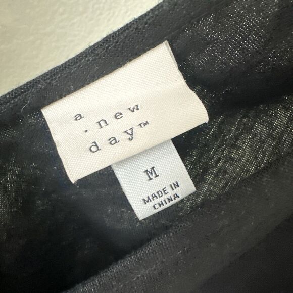 A New Day Jumpsuit  Woven Wide Leg  Black Womens Medium - Picture 2 of 11